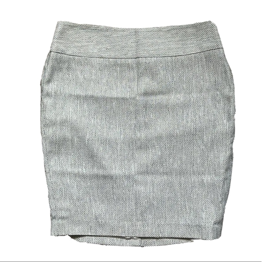 Women’s The Limited Gray, Blue, and Metallic Gold Tweed Skirt Size 0
